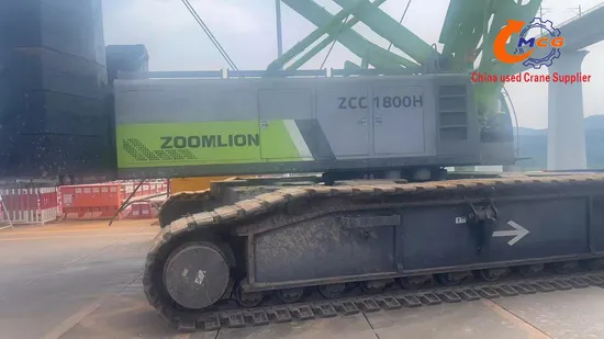 Используемый Crawler Crane Zoomlion 180 тонн ZCC1800 Мобильный кран подержанный грузовик