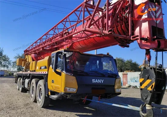 2023 Sany 80-тонный подержанный кран грузовика, разумная цена, первый выбор для строительного механизма