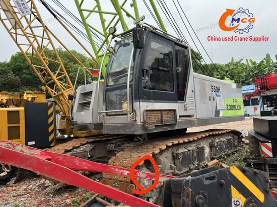Используемый Crawler Cranezoom Lion 55 тонн ZCC550 Mobile Crane Подержанный грузовик